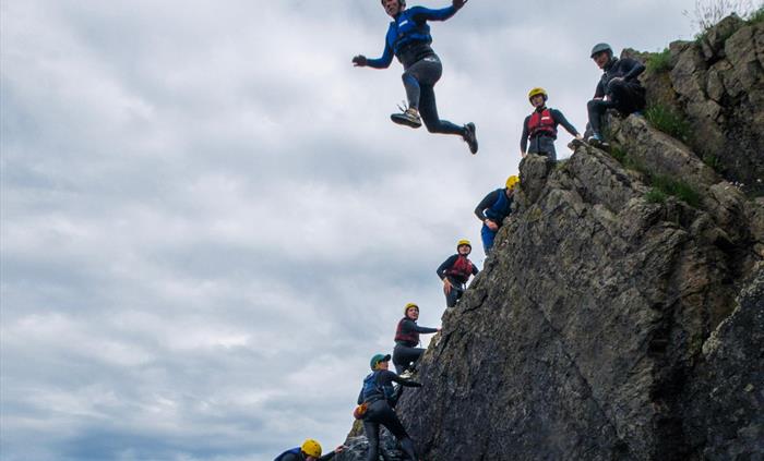 Coasteering in West Wales with Outer Reef at Stackpole Quay